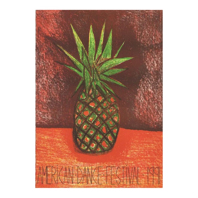 1991 Raphael Ferrer 'American Dance Festival 1991' Contemporary Green,Orange Serigraph For Sale