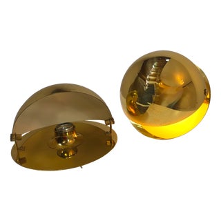 Mid-Century Brass Wall Lights from Cosack Leuchten, 1980s, Set of 2 For Sale
