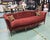 Unique find with this biscuit tufted Baker Furniture Tuxedo sofa! Completely reupholstered using the original hog hair...