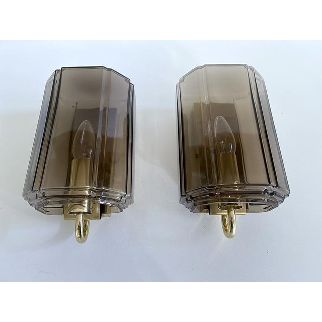 Vintage Glass Sconces from Limburg, 1970s, Set of 2 For Sale - Image 9 of 15