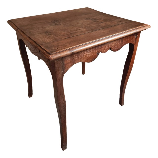 18th Century Provincial Louis XV Oak Side Table For Sale