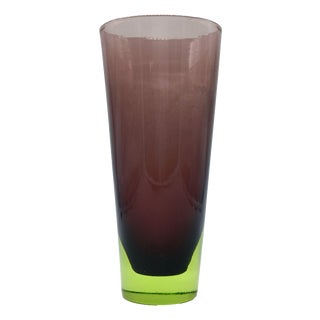 Vintage Submerged Murano Glass Vase by Flavio Poli for Seguso, 1960s For Sale