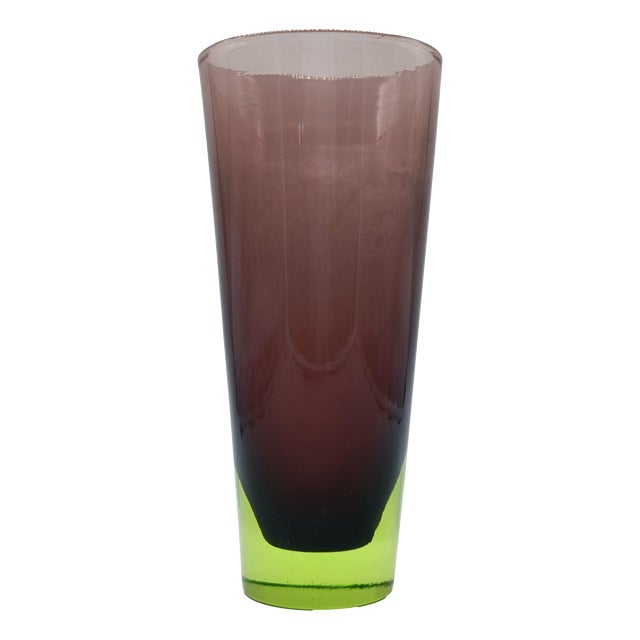 Vintage Submerged Murano Glass Vase by Flavio Poli for Seguso, 1960s For Sale