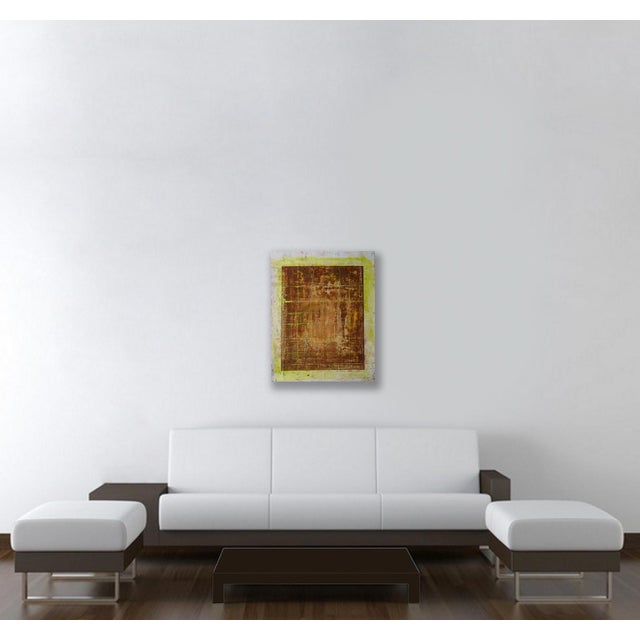 Abscure. I Abstract Brown Canvas Painting For Sale - Image 4 of 5