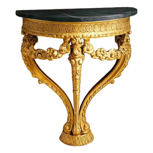 Louis XVI Marble Wall Console Table For Sale