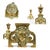 Gilt Bronze Andirons, 1930s, Set of 2 For Sale - Image 3 of 4