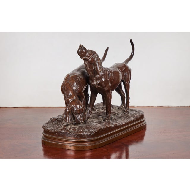 Late 19th Century Alfred DubucandSigned, Bronze Hound Sculpture, circa 1885 For Sale - Image 5 of 6