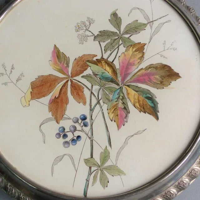 Antique Art Nouveau Ceramic Cake Plate For Sale - Image 5 of 6