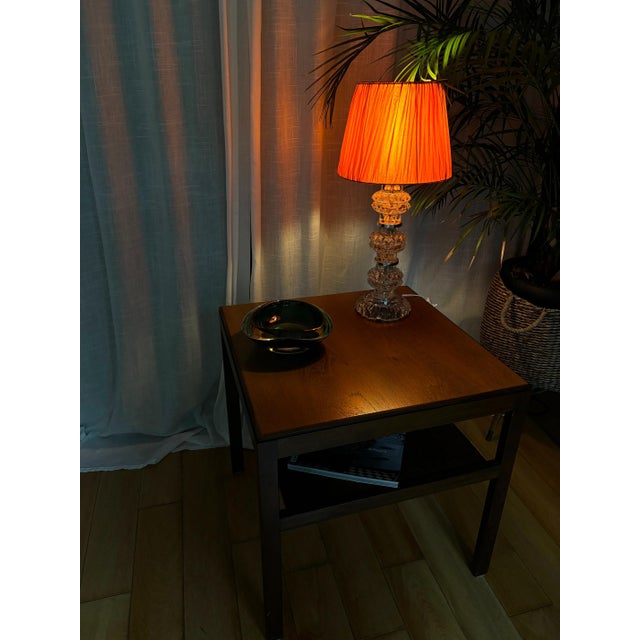 Glass Crystal Glass Night Lamp by Carl Fagerlund for Orrefors, Sweden, 1960s For Sale - Image 7 of 12