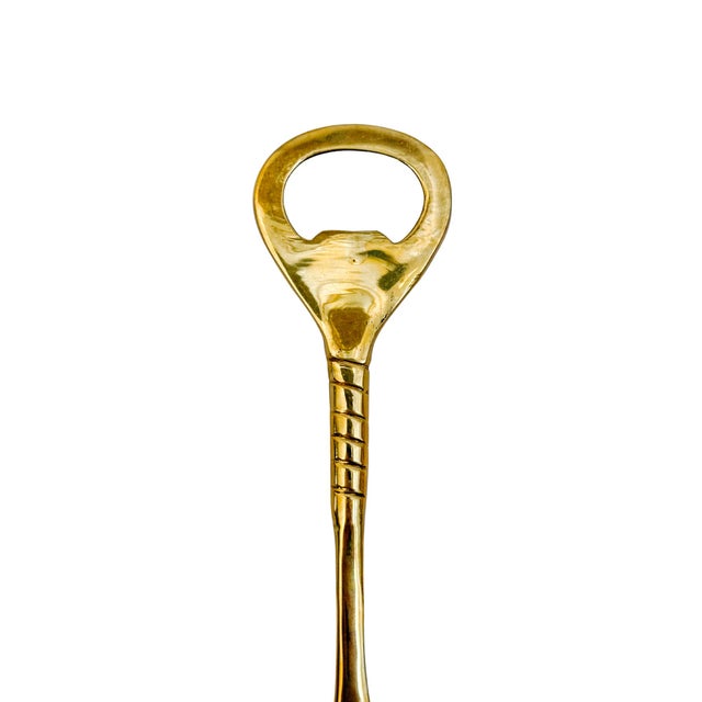 1960s Vintage French Brass Tennis Racket Bottle Opener For Sale - Image 5 of 7