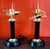 Mid 20th Century Black Metal, Gold and Plexi 3-Way Touch Lamps - a Pair For Sale - Image 9 of 13