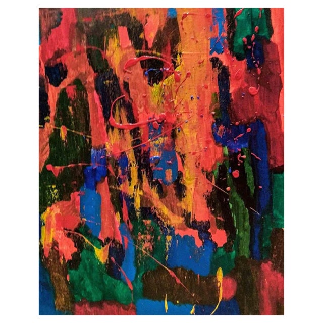 Laura Placa, Red, Original Acrylic on Canvas, 2021 For Sale