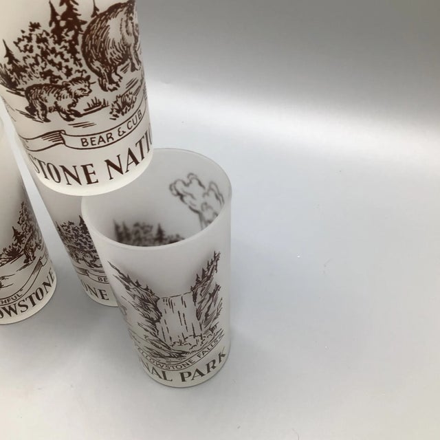 Vintage Yellowstone National Park Tumblers - Set of 4 For Sale - Image 10 of 13