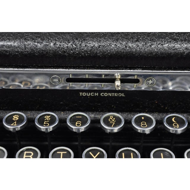 Metal Vintage Royal De Luxe Deluxe Touch Control Manual Typewriter With Carrying Case For Sale - Image 7 of 15