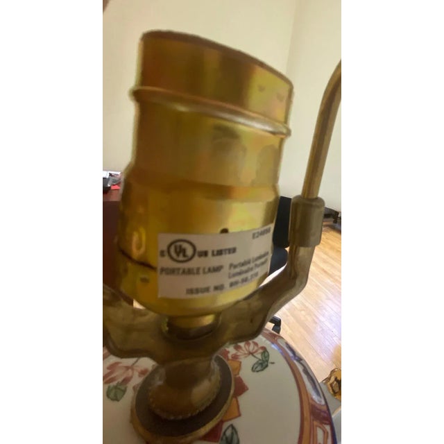 Remington Hand Painted Porcelain Table Lamp For Sale - Image 4 of 13