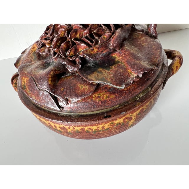 Mid Century Modern Stoneware Studio Pottery Lidded Casserole/ Sold For Sale - Image 9 of 13