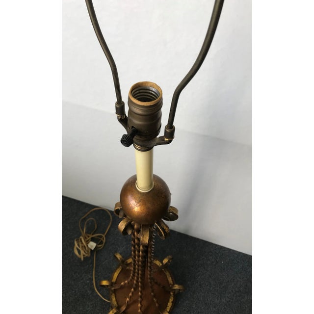 Mid-Century Modern Mid-Century Modern Table Lamp With Original Lampshade Circa 1950's For Sale - Image 3 of 12