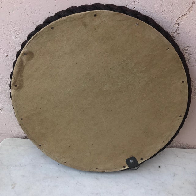 Round Rope Mirror Audoux Minet, Circa 1960 For Sale In Austin - Image 6 of 8