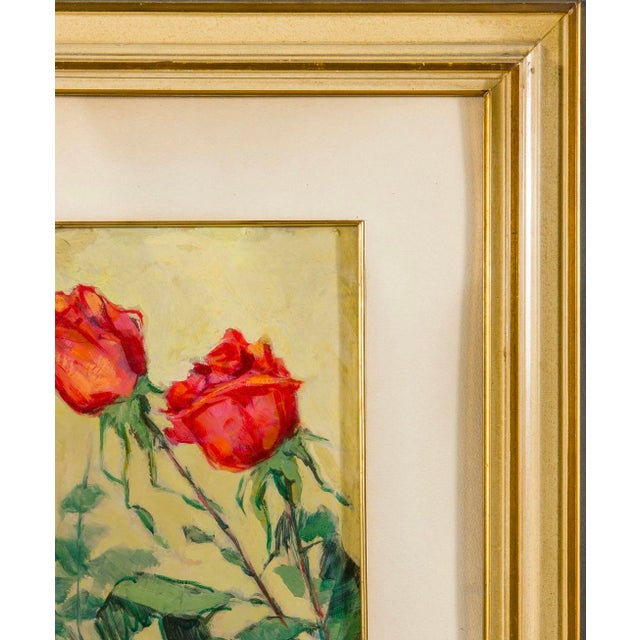 Paper Vittorio Novelli, Still Life with Flowers, 1958, Oil Painting on Cardboard, Framed For Sale - Image 7 of 11