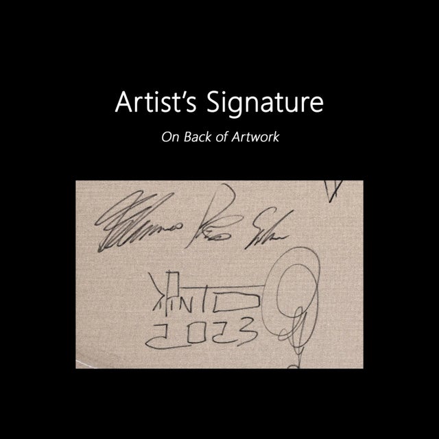 Elefante - Abstract Vibrant Cool Tone Geometric Painting on Canvas Original Artwork by Federico Pinto Schmid For Sale - Image 9 of 9