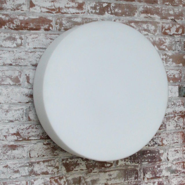 White Opaline Glass Wall Round Flush Mount from Bega Limburg For Sale - Image 13 of 17