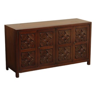 Henredon Modern Walnut Credenza For Sale