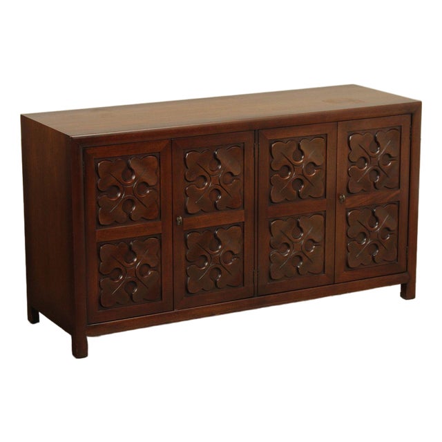 Henredon Modern Walnut Credenza For Sale