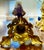 Art Nouveau Ornate Gold Candle Holders With Crystal Prisms For Sale - Image 3 of 12