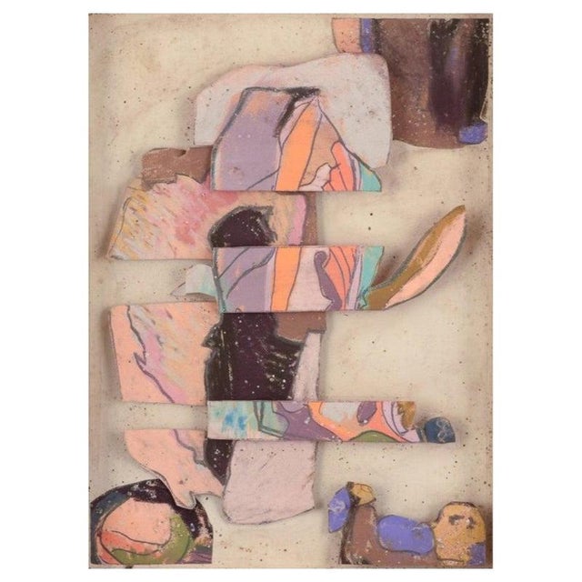 Ingvar Engdahl (1928-1992), listed Swedish artist. Mixed media on board. Abstract figurative compositions. Approximately...
