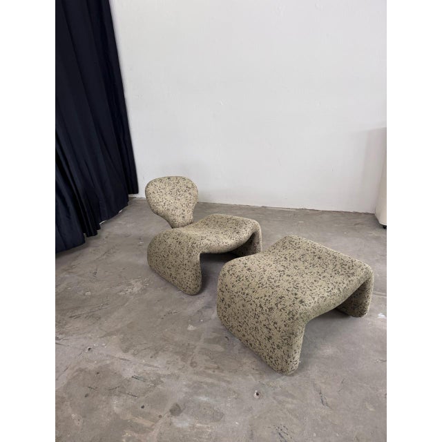 Djinn Chair and Ottoman Set by Olivier Mourgue for Airborne, 1970s, Set of 2 For Sale - Image 6 of 18
