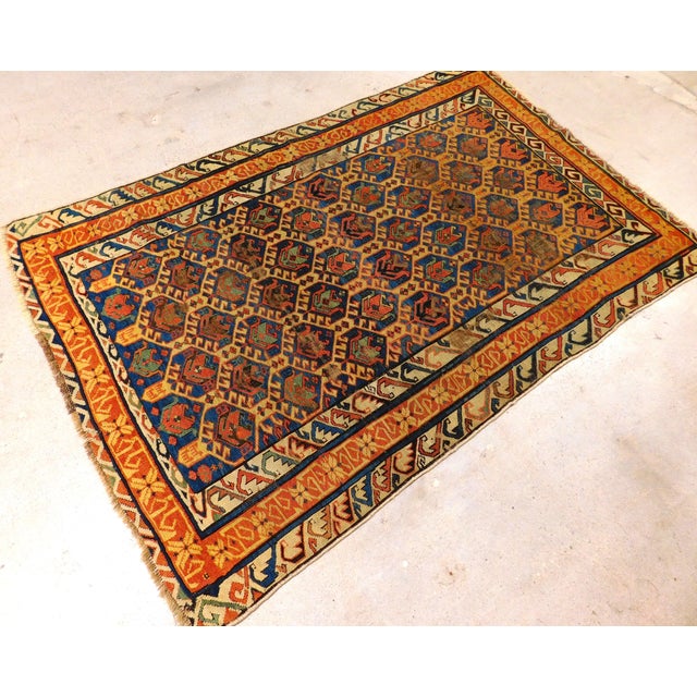 Textile Rare Antique Caucasian Rug. 3'6"x 5'5" For Sale - Image 7 of 16