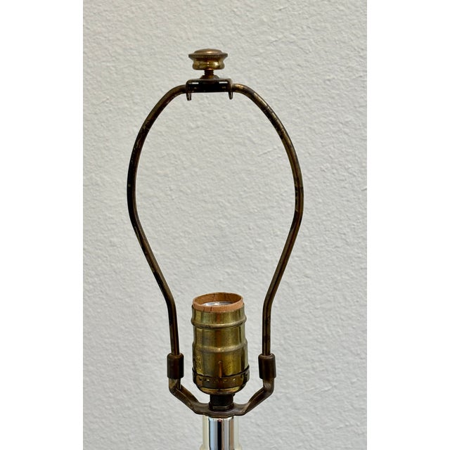 Vintage Chinoiserie Blue and White Table Lamp For Sale In San Diego - Image 6 of 6