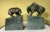 American Pair of Bear and Bull Bronze Bookends on Green Marble Blocks For Sale - Image 3 of 9