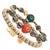 African Elephant & Heart Charm Design African Beaded Protection Bracelet Set For Sale - Image 3 of 6