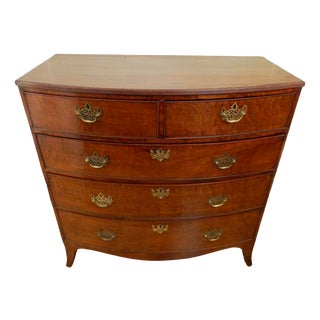Regency Mahogany Bow Front Chest of Drawers For Sale