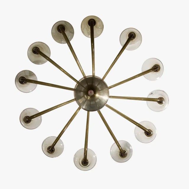 Mid-Century Modern Large Venetian Chandelier, 1940s For Sale - Image 3 of 6