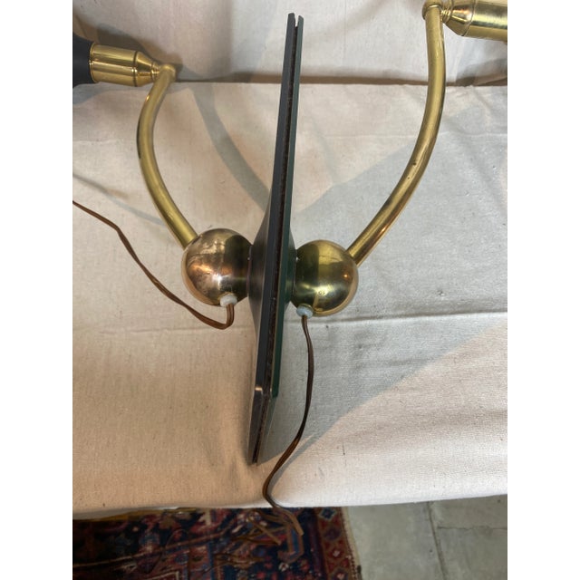 Black Mid Century Modern Wheeler Swing Arm Lamp For Sale - Image 8 of 12