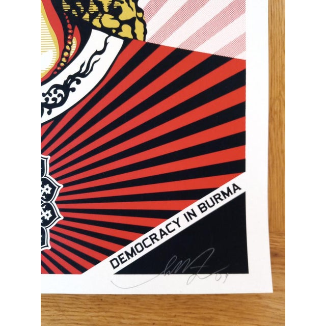 Shepard Fairey (Obey), Freedom to Lead (aung San Suu Kyi), Screenprint For Sale - Image 4 of 10