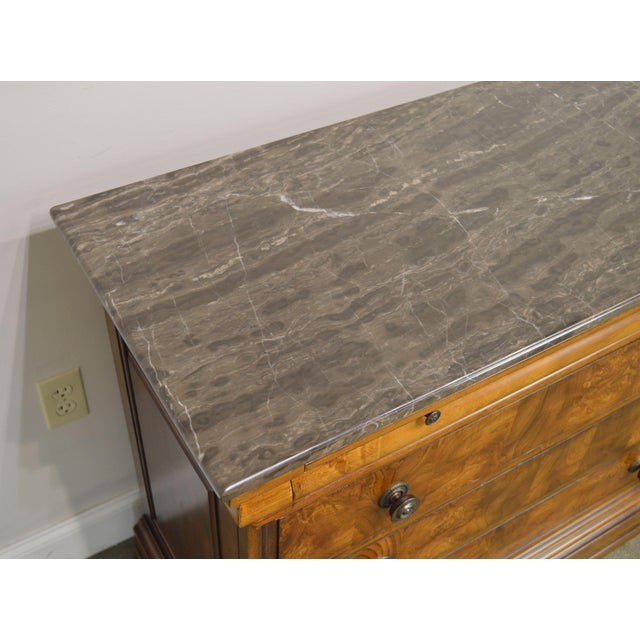 Ethan Allen Townhouse Collection Louis Philippe Style Burlwood Marble