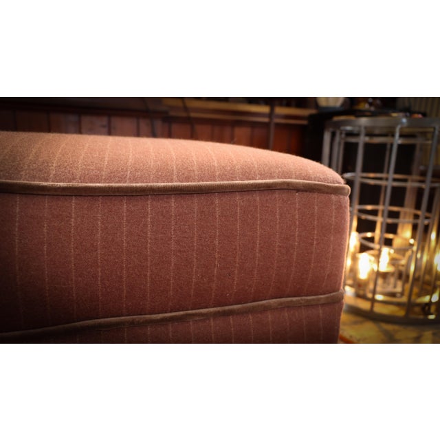 Country House Rectangular Ottoman in Pin-Striped Wool Velvet, 2010s For Sale - Image 11 of 16