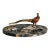 Impressive Antique Austrian Bronze Pheasant Sculpture Statue Black Veined Marble Desk Dresser Tray Catchall Art Deco Home Decor For Sale