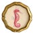 Original Sea Horse Painting in a Vintage Italian Gold Frame For Sale