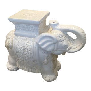 1970s Vintage Elephant Garden Stool For Sale