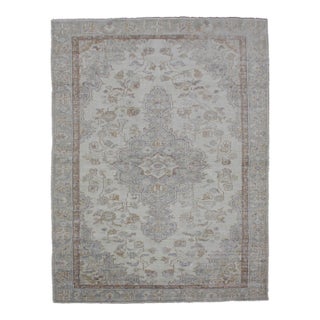1950s Handmade Vintage Oushak Rug 3'9" X 5'8" For Sale