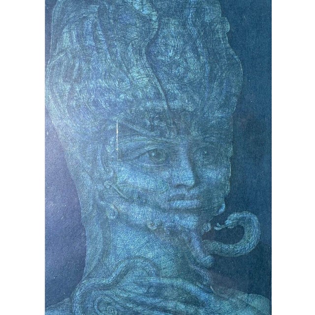 Ernst Fuchs (Austrian, 1930–2015) Sphinx Mystagoga (Sheet No. 6 From Die Sieben Bilder Und Sprüche Der Sphinx) Aquatint Etching | 1967 | Edition 63/99 For Sale In San Diego - Image 6 of 18