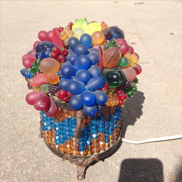 Czech Fruit Glass Table Lamp Chairish