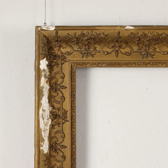 Pastille Golden Carved Frame For Sale - Image 3 of 12