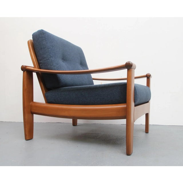 Dark Blue Armchair, 1960s For Sale - Image 10 of 13