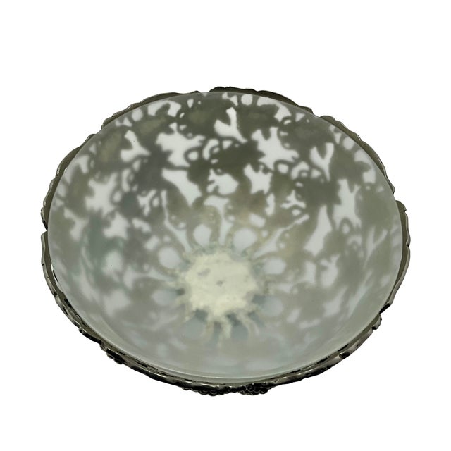 Godinger Godinger Grape Silver-Plate Bowl With Frosted Glass Insert For Sale - Image 4 of 8