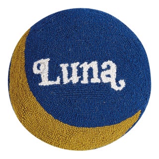 Luna Round Hook Pillow, 14" x 14" For Sale